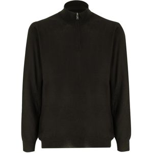 Fedeli, Heren, Truien, Zwart, Maat: L Leer,