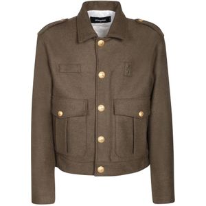 Dsquared2, Heren, Jassen, Groen, Maat: M Wol,