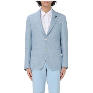 Lardini - Blazer - Blauw - Linnenmix