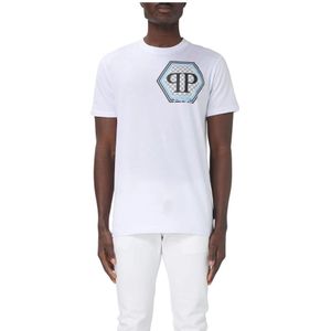 Philipp Plein, Heren, Tops, Wit, Maat: S