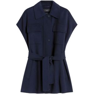 Weekend Max Mara, Dames, Jassen, Blauw, Maat: M Wol,