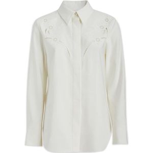 Chloé, Dames, Blouses & Shirts, Wit, Maat: XS