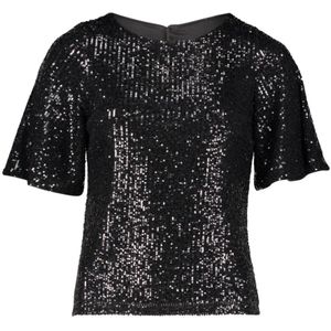 Vera Mont - Pailletten Top - Zwart - Dames