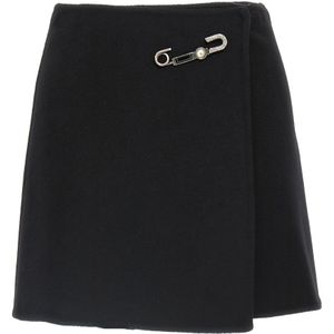 Ermanno Scervino, Dames, Rokken, Zwart, Maat: XS Wol,