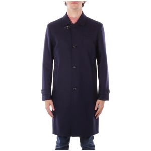 Fay, Heren, Mantels, Blauw, Maat: XL Wol,