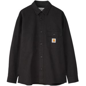 Carhartt Wip, Heren, Overhemden, Zwart, Maat: XS Katoen,