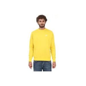 Nike Gele Crewneck Sweater met Iconisch Logo , Yellow , Heren , Maat: XL