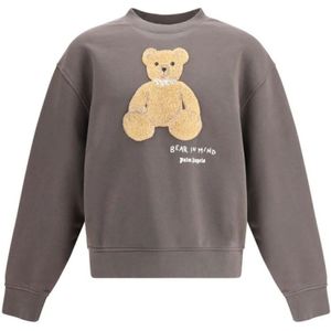 Palm Angels - Bear in Mind Sweatshirt - Bruin - Katoen