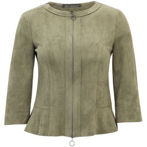 Betty Barclay - Blazerjas - Geel - Leer - Met Rits