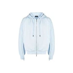 Jacquemus Blauwe Sweater met Geborduurd Logo , Blue , Heren , Maat: S