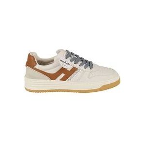 Hogan Beige Sneakers H630 Veters , Beige , Heren , Maat: 39 EU