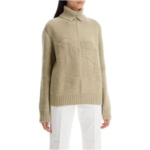 Burberry Kasjmier EKD Crew Neck Sweater , Beige , Dames , Maat: L