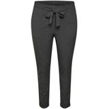 Kaffe Curve - Donkergrijze Melange - Slim-Fit Broek - Dames