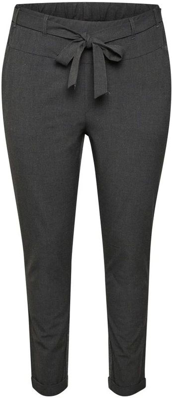 Kaffe Curve - Donkergrijze Melange - Slim-Fit Broek - Dames