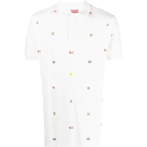 Kenzo, Heren, Tops, Wit, Maat: M Katoen,
