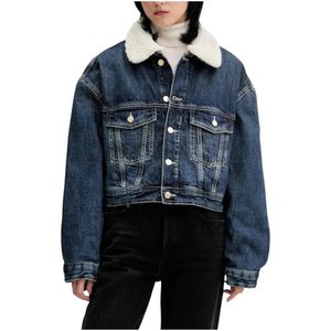 Tommy Jeans, Dames, Jassen, Blauw, Maat: XS Denim,