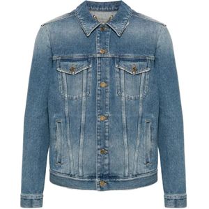 Golden Goose, Heren, Jassen, Blauw, Maat: L Katoen,