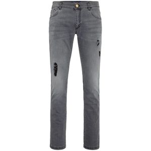 Billionaire, Heren, Jeans, Grijs, Maat: W28 Katoen,