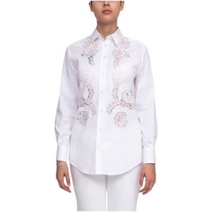 Dolce & Gabbana, Dames, Blouses & Shirts, Wit, Maat: XS Katoen,