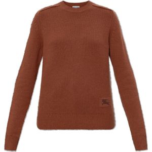 Burberry, Dames, Truien, Bruin, Maat: L Wol,