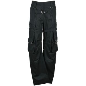 Off White, Dames, Broeken, Zwart, Maat: M Katoen,