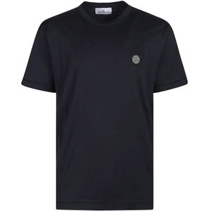 Stone Island, Heren, Tops, Blauw, Maat: M Katoen,