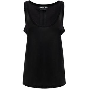Tom Ford, Dames, Tops, Zwart, Maat: 3XS Zijde,