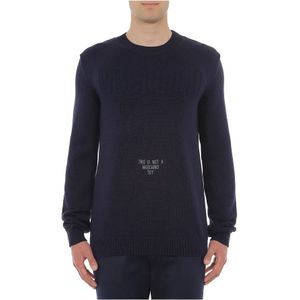 Moschino, Heren, Truien, Blauw, Maat: L