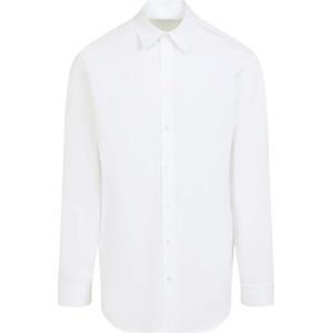 Balenciaga, Heren, Overhemden, Wit, Maat: L Katoen,