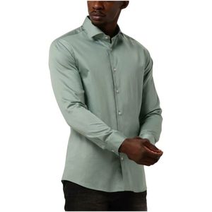 Genti, Heren, Overhemden, Groen, Maat: XS Katoen,