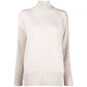 Lorena Antoniazzi, Dames, Truien, Beige, Maat: XL Kasjmier,