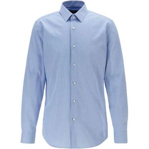 Hugo, Heren, Overhemden, Blauw, Maat: M Katoen,