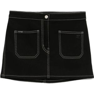 Courrèges, Dames, Rokken, Zwart, Maat: W28 Denim,