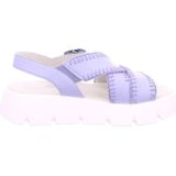 Merk - Sandaal - Effen - Leer - Sleehak - Riemsluiting