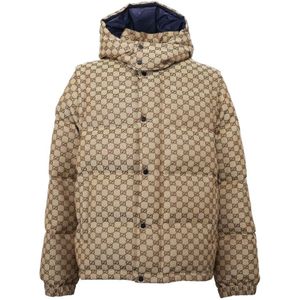 Gucci, Heren, Jassen, Bruin, Maat: M Katoen,