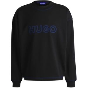 Hugo, Heren, Sweatshirts & Hoodies, Zwart, Maat: M Katoen,