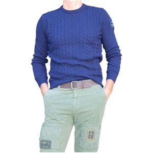 Aeronautica Militare, Heren, Truien, Blauw, Maat: XL Wol,