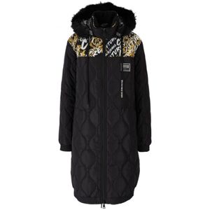 Versace Jeans Couture, Dames, Mantels, Zwart, Maat: 2XS Nylon,