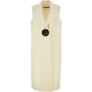Jil Sander, Dames, Jassen, Wit, Maat: S Zijde,