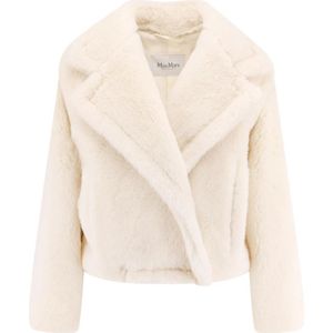 Max Mara, Dames, Jassen, Wit, Maat: S Zijde,