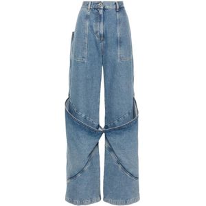 The Attico, Dames, Jeans, Blauw, Maat: W26 Denim,