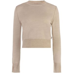 MM6 Maison Margiela, Dames, Truien, Beige, Maat: S