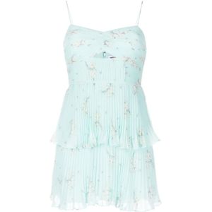 Self Portrait, Dames, Jurken, Blauw, Maat: 3XS Poliester,