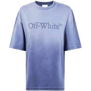 Off White, Heren, Tops, Blauw, Maat: L