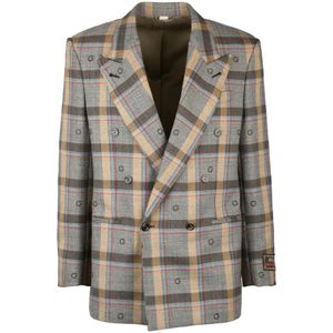 Gucci, Heren, Jassen, Veelkleurig, Maat: L Wol,