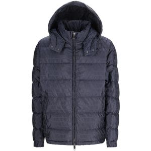 Valentino Garavani - Nylon Jacquard Puffa Jacket - Blauw - Gewatteerde Jas