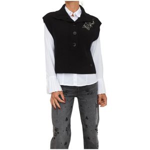 Liu Jo, Dames, Truien, Zwart, Maat: XS Wol,