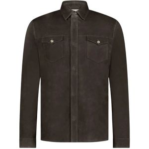 Alter Ego, Heren, Jassen, Bruin, Maat: L Suède,