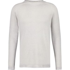 120% Lino, Heren, Truien, Grijs, Maat: M Linnen,