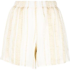 Zeus+Dione, Dames, Korte broeken, Beige, Maat: 2XS Zijde,